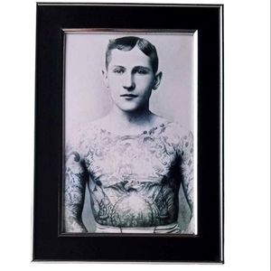 Vintage Tattooed man Retro Inked rock tattoo rockabilly sailor Jerry Old School
